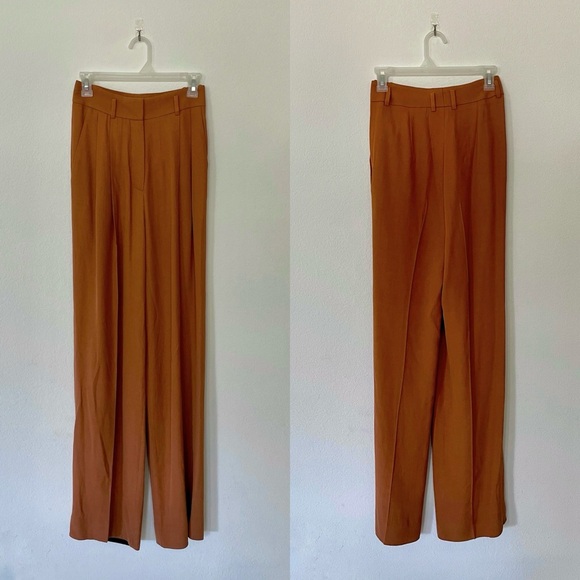 PETAR PETROV Hector Pleated Wide-Leg Pants | Size 34 | NWT - Picture 2 of 3